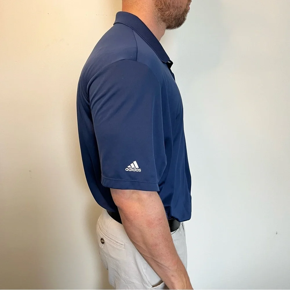 Adidas Blue Polo Golf short sleeve Shirt size 2xl